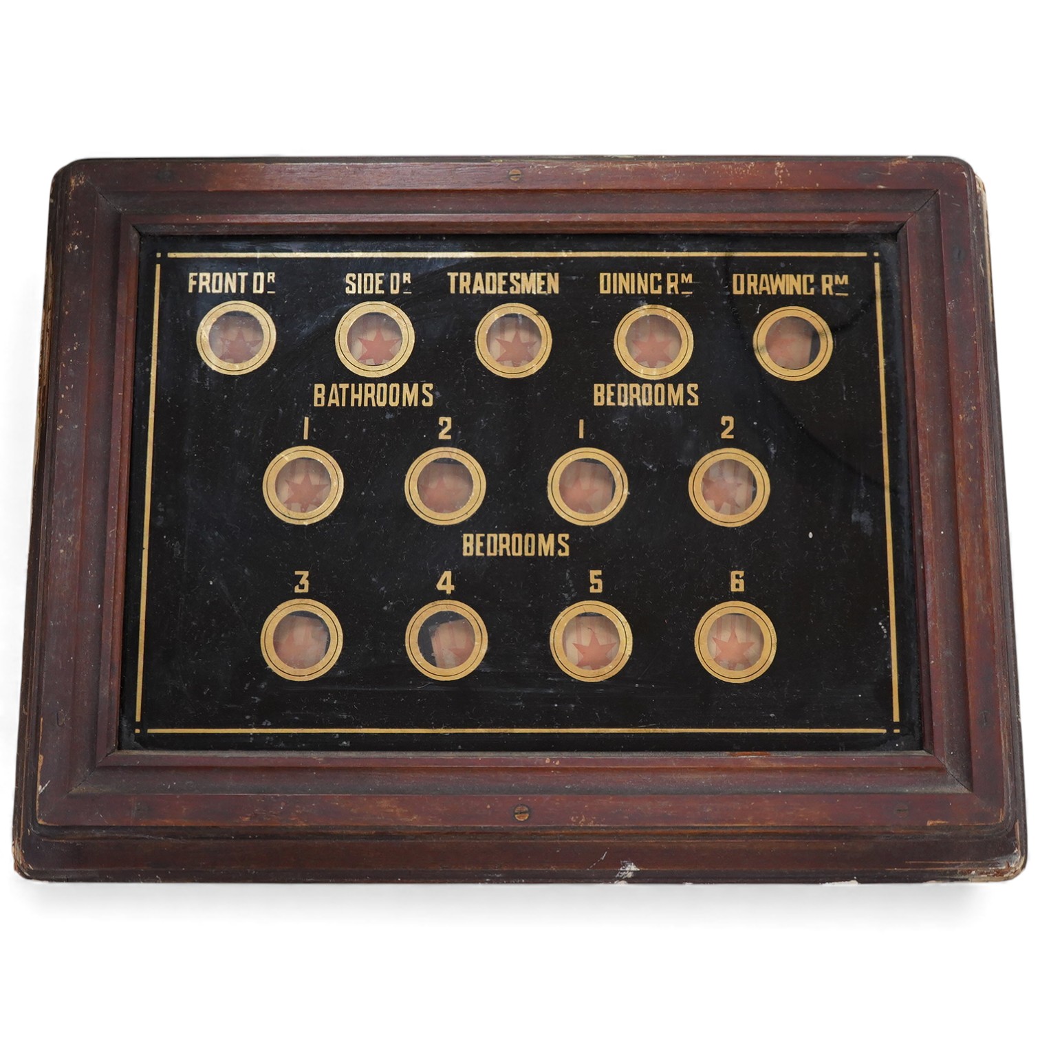 A Victorian servant’s call board, 47cm wide